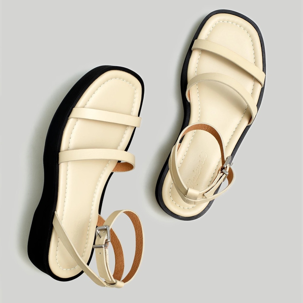 Madewell Double-Strap Platform Sandal in Summer Dune